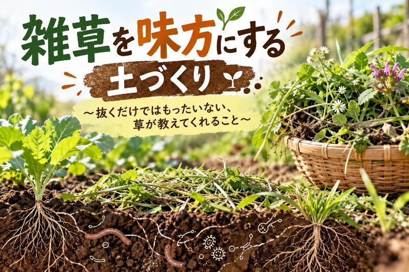 雑草を味方にする土づくり　〜抜くだけではもったいない、草が教えてくれること〜